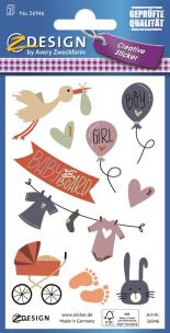 Opakowanie Naklejki papierowe - ''baby shower