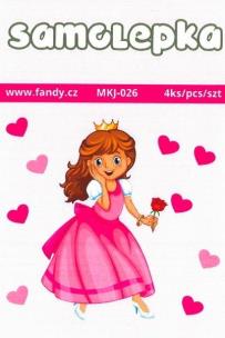 Opakowanie Naklejki papierowe Mini - Księżniczki