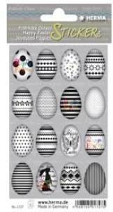 Opakowanie Naklejki papierowe pisanki czarno białe