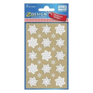 Opakowanie Naklejki papierowe - Płatki śniegu