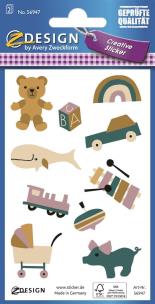 Opakowanie Naklejki papierowe - zabawki