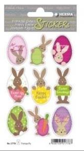 Opakowanie Naklejki papierowe zające z pisankami