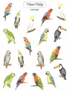 Opakowanie Naklejki Papugi