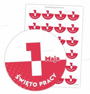 Naklejki patriotyczne - 1 maja 40mm 24szt. Wydawca: LearnHow. Multiszop.pl Opakowanie Naklejki patriotyczne - 1 maja 40mm 24szt