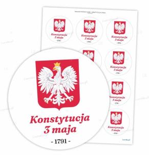 Naklejki patriotyczne - święto konstytucji 60mm 24. Wydawca: LearnHow. Multiszop.pl Opakowanie Naklejki patriotyczne - święto konstytucji 60mm 24