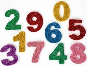 Opakowanie Naklejki piankowe brokatowe 3cm