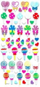 Opakowanie Naklejki piankowe brokatowe