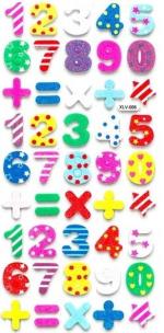 Opakowanie Naklejki piankowe brokatowe