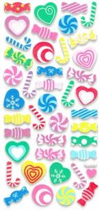 Opakowanie Naklejki piankowe cukierki