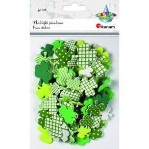 Opakowanie Naklejki piankowe koniczyny mix 90szt.