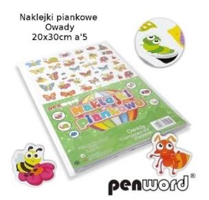 Opakowanie Naklejki piankowe owady 20x30cm 5szt