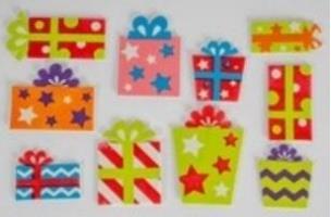 Opakowanie Naklejki piankowe prezenty
