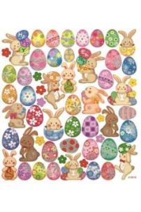 Naklejki  pisanki i zające 56 szt.. Wydawca: DP CRAFT. Multiszop.pl Opakowanie Naklejki  pisanki i zające 56 szt.