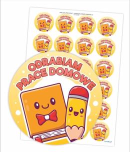 Opakowanie Naklejki pochwały - Odrabiam prace domowe 24szt