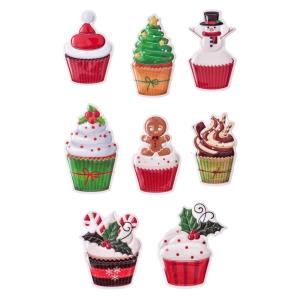 Opakowanie Naklejki puffy muffinki 8szt