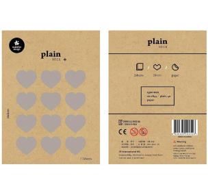 Opakowanie Naklejki Serca srebrne 20mm 2 ark.