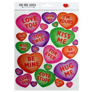 Opakowanie Naklejki serca z napisami