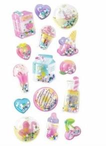 Naklejki shaker 3D - Przekąski 15szt. Wydawca: Dalprint. Multiszop.pl Opakowanie Naklejki shaker 3D - Przekąski 15szt