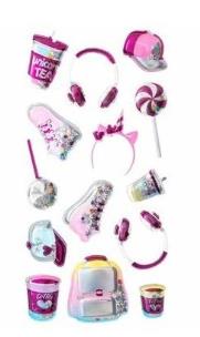 Opakowanie Naklejki shaker 3D - Różowe gadżety 14szt