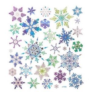 Opakowanie Naklejki snieżynki 30 szt