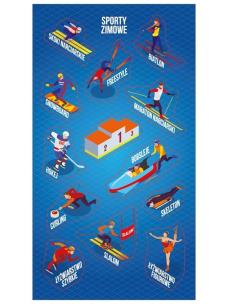 Opakowanie Naklejki Sporty zimowe