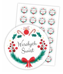 Opakowanie Naklejki świąteczne 24szt