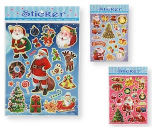 Opakowanie Naklejki świąteczne MIX