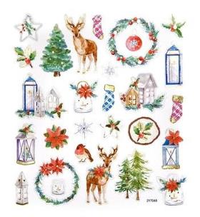 Opakowanie Naklejki święta 28szt