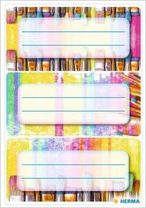 Opakowanie Naklejki szkolne - Pędzle 9szt