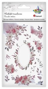 Opakowanie Naklejki transferowe Kwiaty różowe 2 plansze