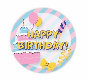 Naklejki urodzinowe - Happy Birthday 01. Wydawca: LearnHow. Multiszop.pl Opakowanie Naklejki urodzinowe - Happy Birthday 01