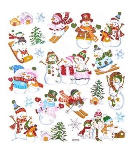 Opakowanie Naklejki wesołe bałwanki, 24szt