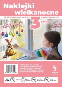 Naklejki Wielkanocne Gałązka i zajączek 3szt. Wydawca: Kunke. Multiszop.pl Opakowanie Naklejki Wielkanocne Gałązka i zajączek 3szt
