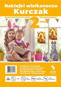 Naklejki wielkanocne Kurczak 2szt. Wydawca: Kunke. Multiszop.pl Opakowanie Naklejki wielkanocne Kurczak 2szt
