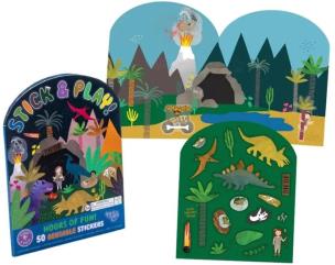 Naklejki wielokrotnego użytku dinozaury. Wydawca: Floss & Rock. Multiszop.pl Opakowanie Naklejki wielokrotnego użytku dinozaury