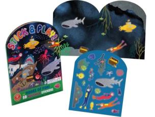 Naklejki wielokrotnego użytku podwodny świat. Wydawca: Floss & Rock. Multiszop.pl Opakowanie Naklejki wielokrotnego użytku podwodny świat