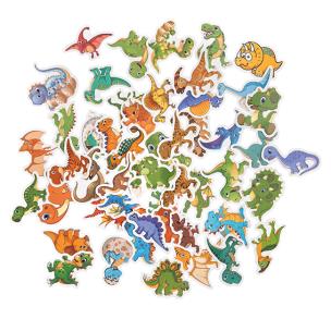 Naklejki winylowe dinozaury 4-5cm 50szt. Wydawca: Dalprint. Multiszop.pl Opakowanie Naklejki winylowe dinozaury 4-5cm 50szt