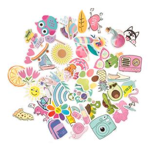 Naklejki winylowe lato 4-5cm 50szt. Wydawca: Dalprint. Multiszop.pl Opakowanie Naklejki winylowe lato 4-5cm 50szt