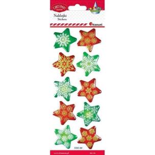Opakowanie Naklejki wypukłe miękkie gwiazdki 10szt