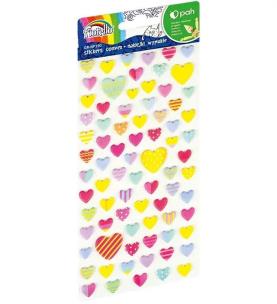 Opakowanie Naklejki wypukłe serca kolorowe GR-NP150 FIORELLO