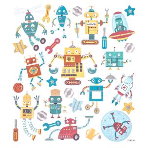 Naklejki z brokatem roboty 28 szt.. Wydawca: DP CRAFT. Multiszop.pl Opakowanie Naklejki z brokatem roboty 28 szt.