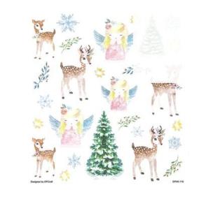 Naklejki z brokatem sarenki i aniołki 27szt. Wydawca: Dalprint. Multiszop.pl Opakowanie Naklejki z brokatem sarenki i aniołki 27szt