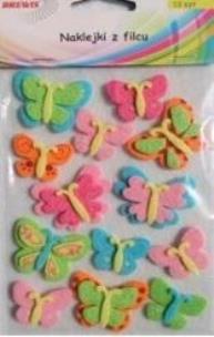 Opakowanie Naklejki z filcu motyle 13szt