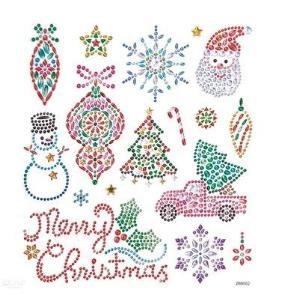 Naklejki z kryształkami Boże Narodzenie 17szt. Wydawca: Dalprint. Multiszop.pl Opakowanie Naklejki z kryształkami Boże Narodzenie 17szt