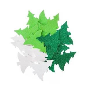 Naklejki z pianki brokat choinki 30szt. Wydawca: Dalprint. Multiszop.pl Opakowanie Naklejki z pianki brokat choinki 30szt