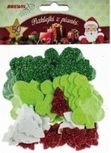 Opakowanie Naklejki z pianki choinki 50szt