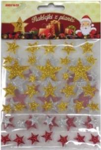 Opakowanie Naklejki z pianki gwiazdki 72szt