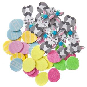 Naklejki z pianki króliczki i pisanki 44 szt.. Wydawca: DP CRAFT. Multiszop.pl Opakowanie Naklejki z pianki króliczki i pisanki 44 szt.