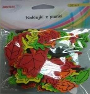 Opakowanie Naklejki z pianki liście 32szt
