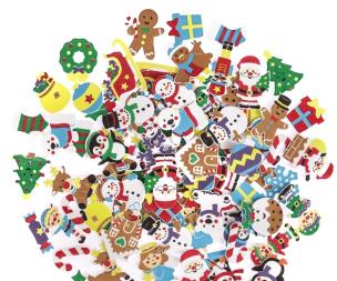 Opakowanie Naklejki z pianki magiczne święta 120szt